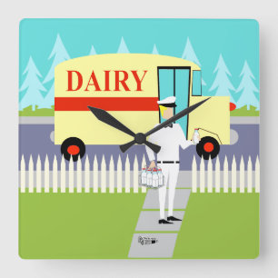 Horloge Carrée Clock Milkman