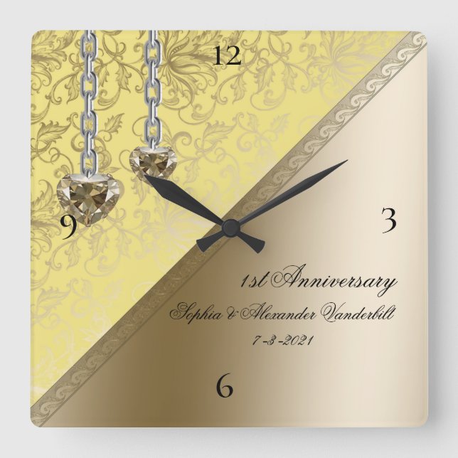 Horloge Carrée Clock Première Anniversary (Recto)