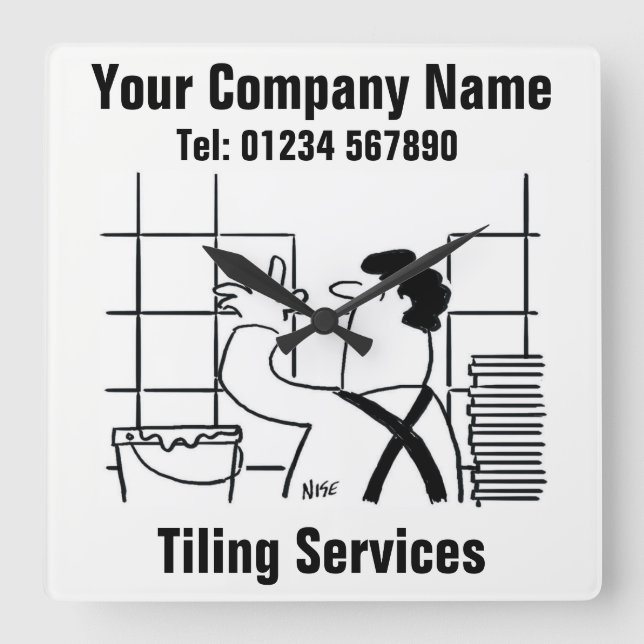 Horloge Carrée Clock Tiling Services (Recto)