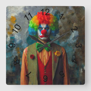 Horloge Carrée Clown 2