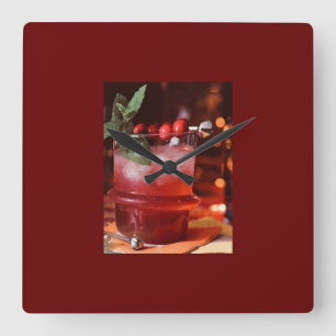 HORLOGE CARRÉE ***COCKTAIL DE NOËL*** FERMER