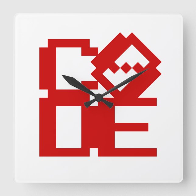 HORLOGE CARRÉE CODE (Recto)