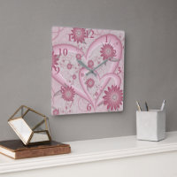 Coeurs et fleurs Abstraits roses Aimer l'art fract