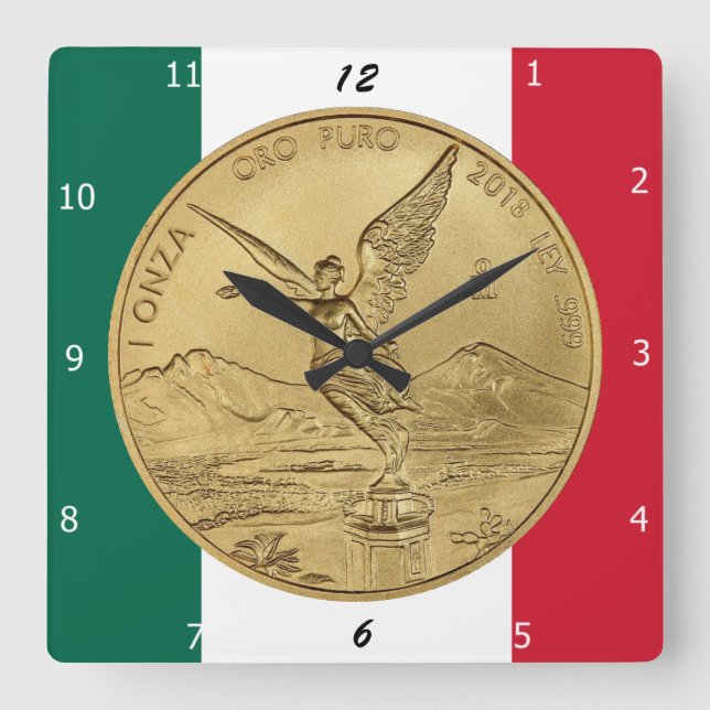 HORLOGE CARRÉE COIN DE LIBERTAINE D'OR (Recto)