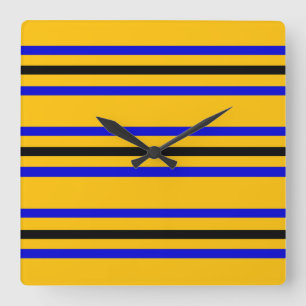 Horloge Carrée Colors of Barbados Flag