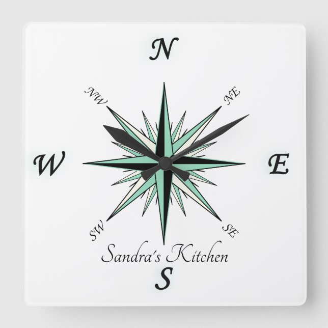Horloge Carrée Commande personnalisée pour l'horloge de conceptio (Recto)