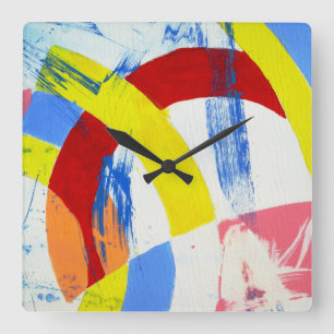 Horloge Carrée Composition #2A by Michael Moffa