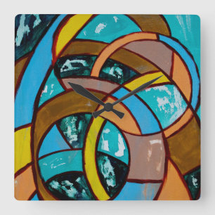 Horloge Carrée Composition #8 by Michael Moffa