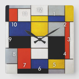 Horloge Carrée Composition, Mondrian