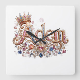 Horloge Carrée Conception Adam de style royal