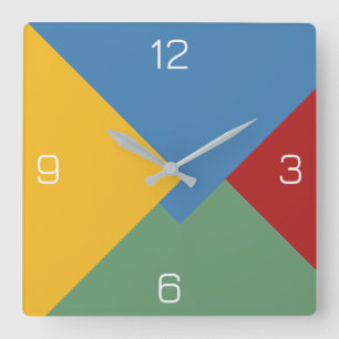 Horloge Carrée Conception géométrique multi-couches Solide plusie