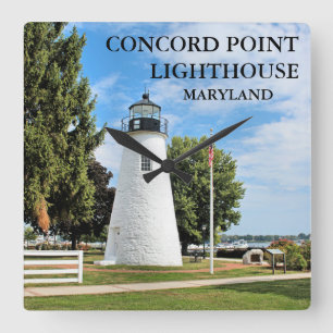 Horloge Carrée Concord Point Lighthouse
