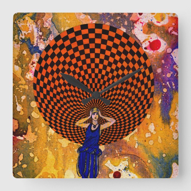 Horloge Carrée Confusion par Michael Moffa (Recto)