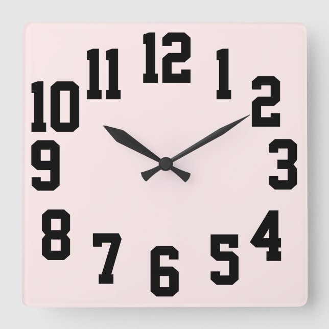 Horloge Carrée Contraste élevé Grands nombres Facile à lire (Recto)