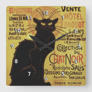 Horloge Carrée Conversation vintage Noir, Vente Hôtel Drouot Stei