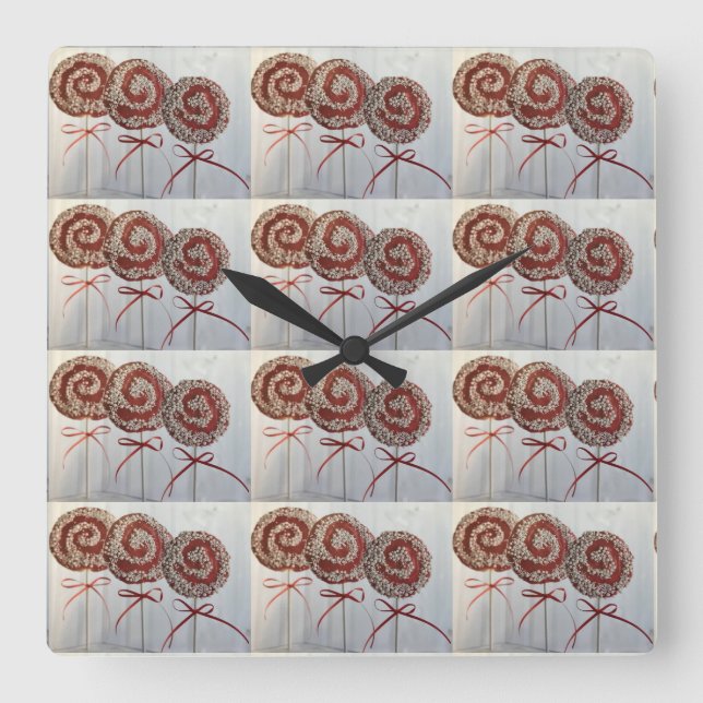 HORLOGE CARRÉE **COOKIES DE NOËL** FERMER (Recto)