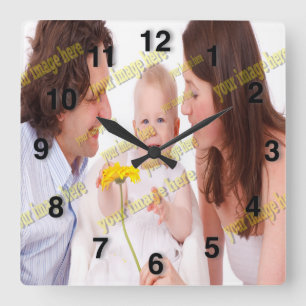 Horloge Carrée Cool Family Stylish Fab