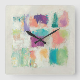 Horloge Carrée Copie abstraite   Mike Schick de pierre des