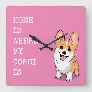 Horloge Carrée Corgi