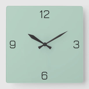 Horloge Carrée Couleur B2D3C2 Pistachio Green - Option pour ajout