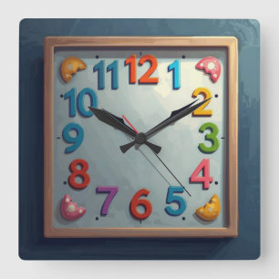 Horloge Carrée Couleurs de la mer