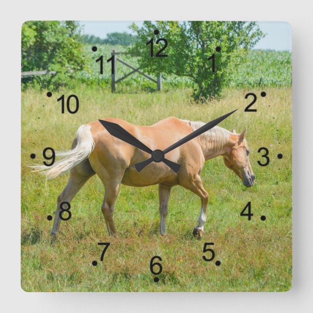 Horloge Carrée Countryside de Beautiful Palomino (Recto)