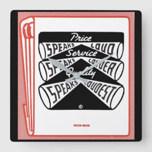 Horloge Carrée couverture de vieux matchbook Prix Speds Louds