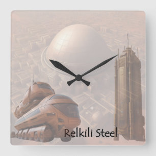 Horloge Carrée Couverture Relkili Steel