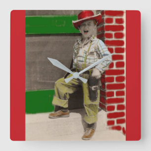Horloge Carrée cowboy urbain