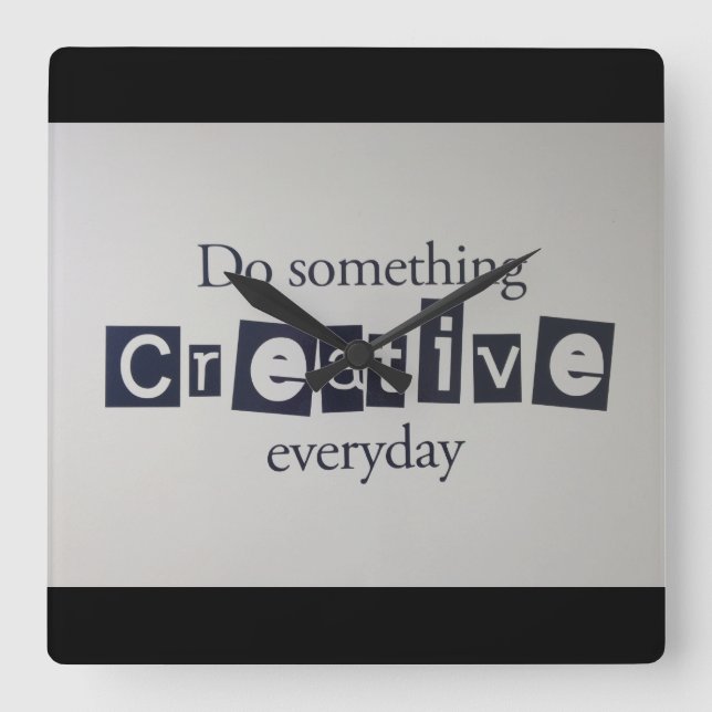 Horloge Carrée créatif (Recto)