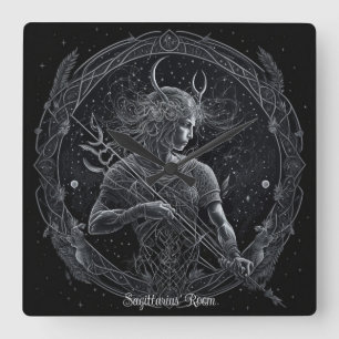 Horloge Carrée Créez votre propre astrologie mystique Sagittarius