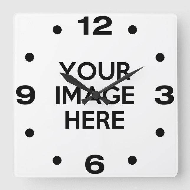 Horloge Carrée Créez votre propre personnalisation (Recto)