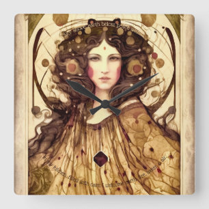 Horloge Carrée Créez votre propre sorcière victorienne