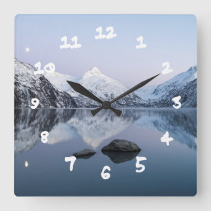 Horloge Carrée Crépuscule de lac portage