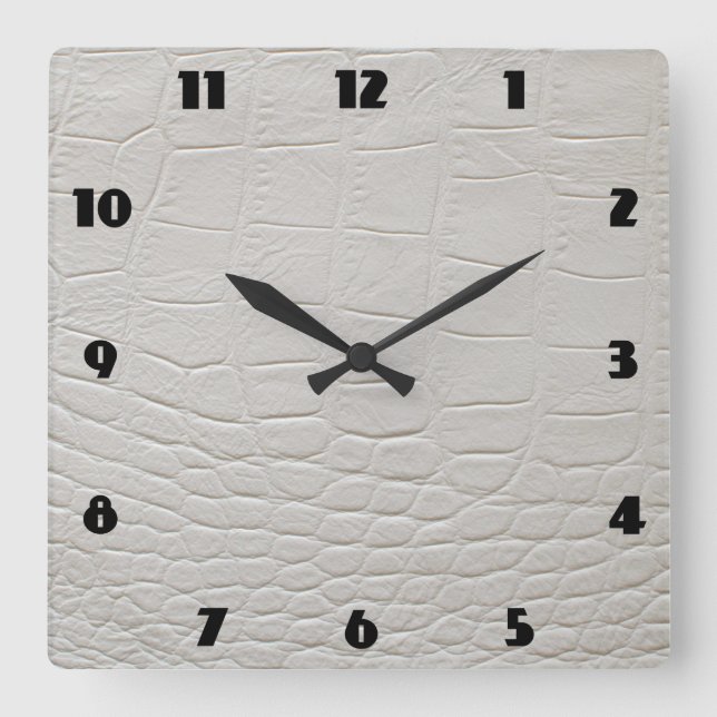 HORLOGE CARRÉE CROCODILE ROCK CLOCK (Recto)