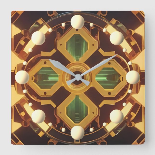 Horloge Carrée croiser (Recto)