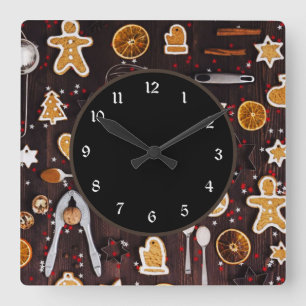 Horloge Carrée Cuisine de vacances