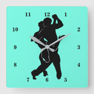 Horloge Carrée Custom Colors and Font