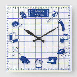 Horloge Carrée Customiser le temps de surface composée Étiquette