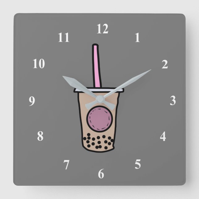 Horloge Carrée Cute bubble (Recto)