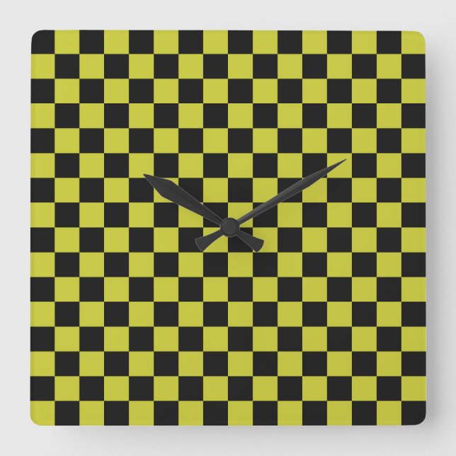 Horloge Carrée Cyber lyme checkerboard pattern (Recto)