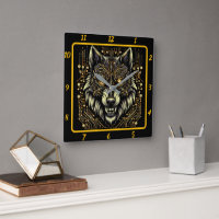 Cyber Wolf Neon Color Art