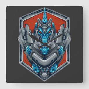 Horloge Carrée Cyborg Square Wall Clock