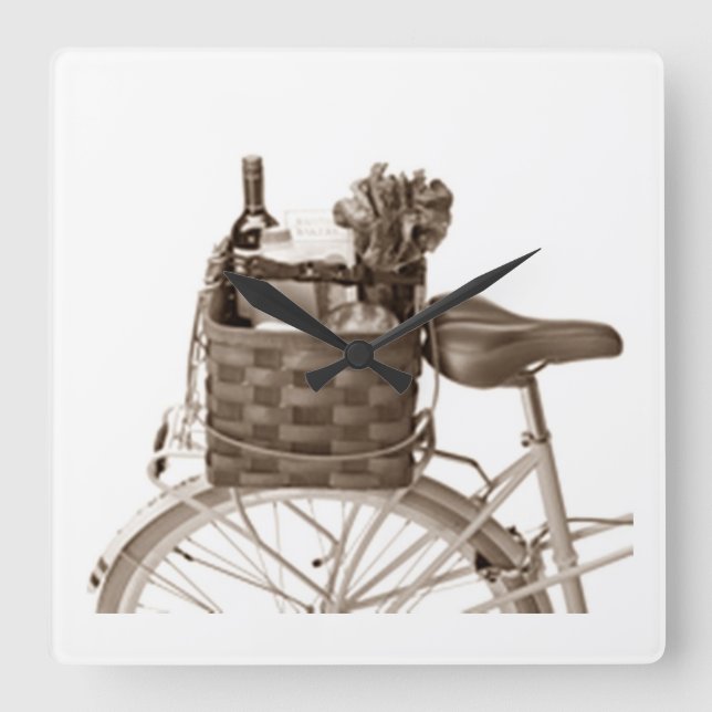 HORLOGE CARRÉE CYCLIST DELIGHT CLOCK (Recto)