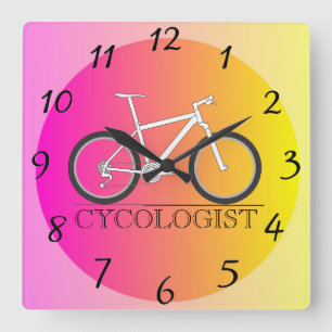Horloge Carrée Cycliste Wall Clock