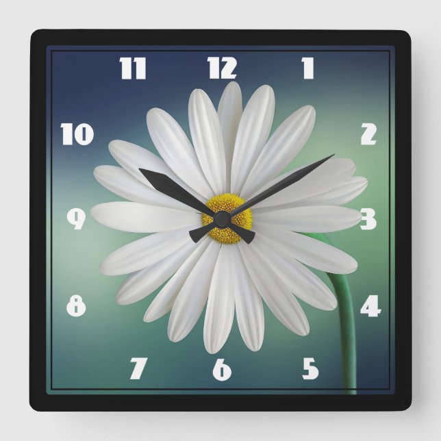 Horloge Carrée Daisy (Recto)