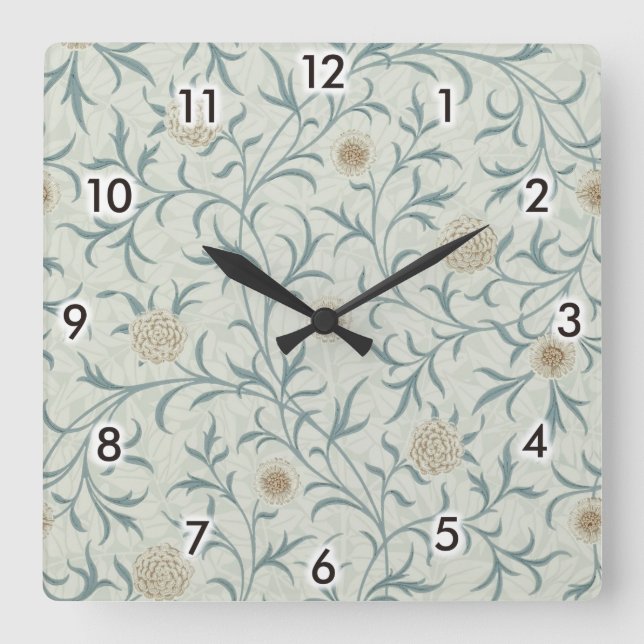 Horloge Carrée Daisy, William Morris (Recto)