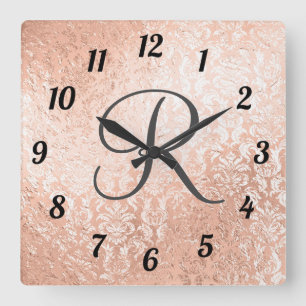 Horloge Carrée Damask