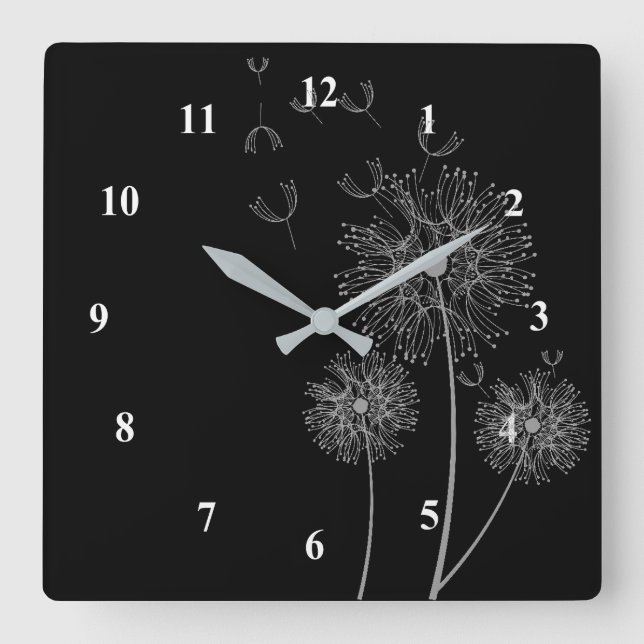 Horloge Carrée Dandelion flower clock (Recto)