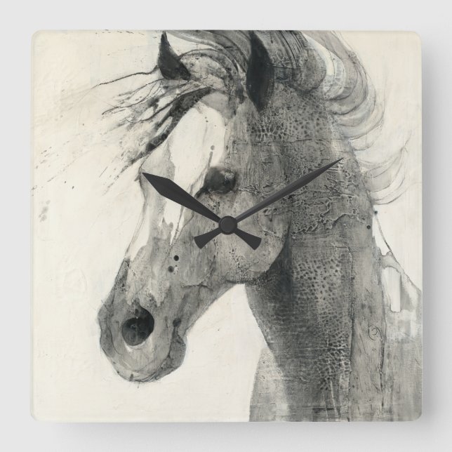 Horloge Carrée Dans le vent II (Recto)